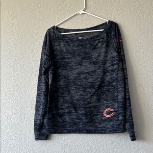 Gray and Navy Long Sleeve Top with Bears Logo